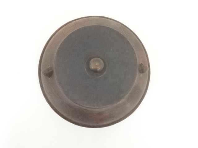  釜師　菊池政光造　浜松文鶴首釜（共箱）